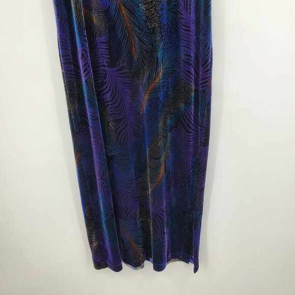 Vintage Popovitch Studio Velvet Peacock Whimsigoth Witchy Core Dress Set Small - Picture 4 of 12